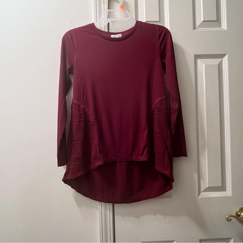 Eyeshadow t-shirt, size XL(16), color burgundy